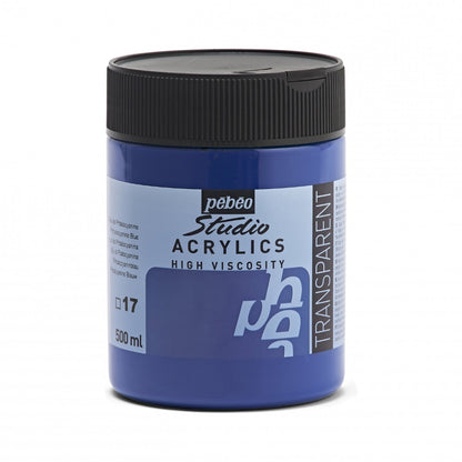 Pebeo Studio Peinture acrylique 500 ml - 17 - Phtalocyaanblauw