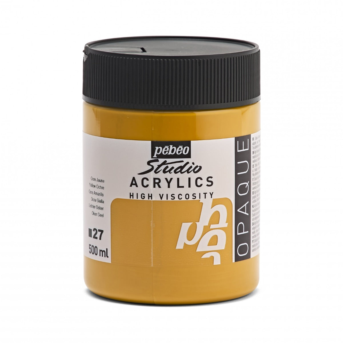 Pebeo Studio Peinture acrylique 500 ml - 27 - Ocre jaune