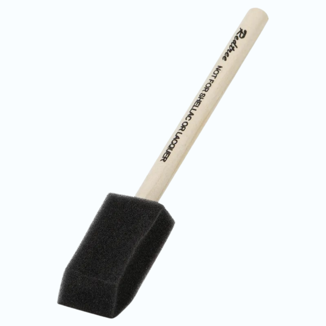 Foam brush 25mm voor cyanotype coating – ideaal voor detailwerk op papier en textiel