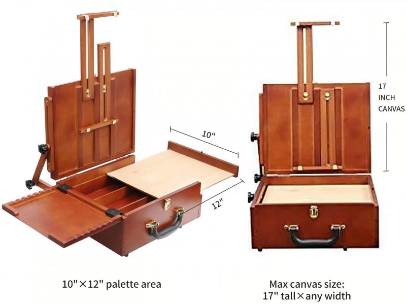 Meeden Lightweight Portable Pochade Box Easel with Carry Bag