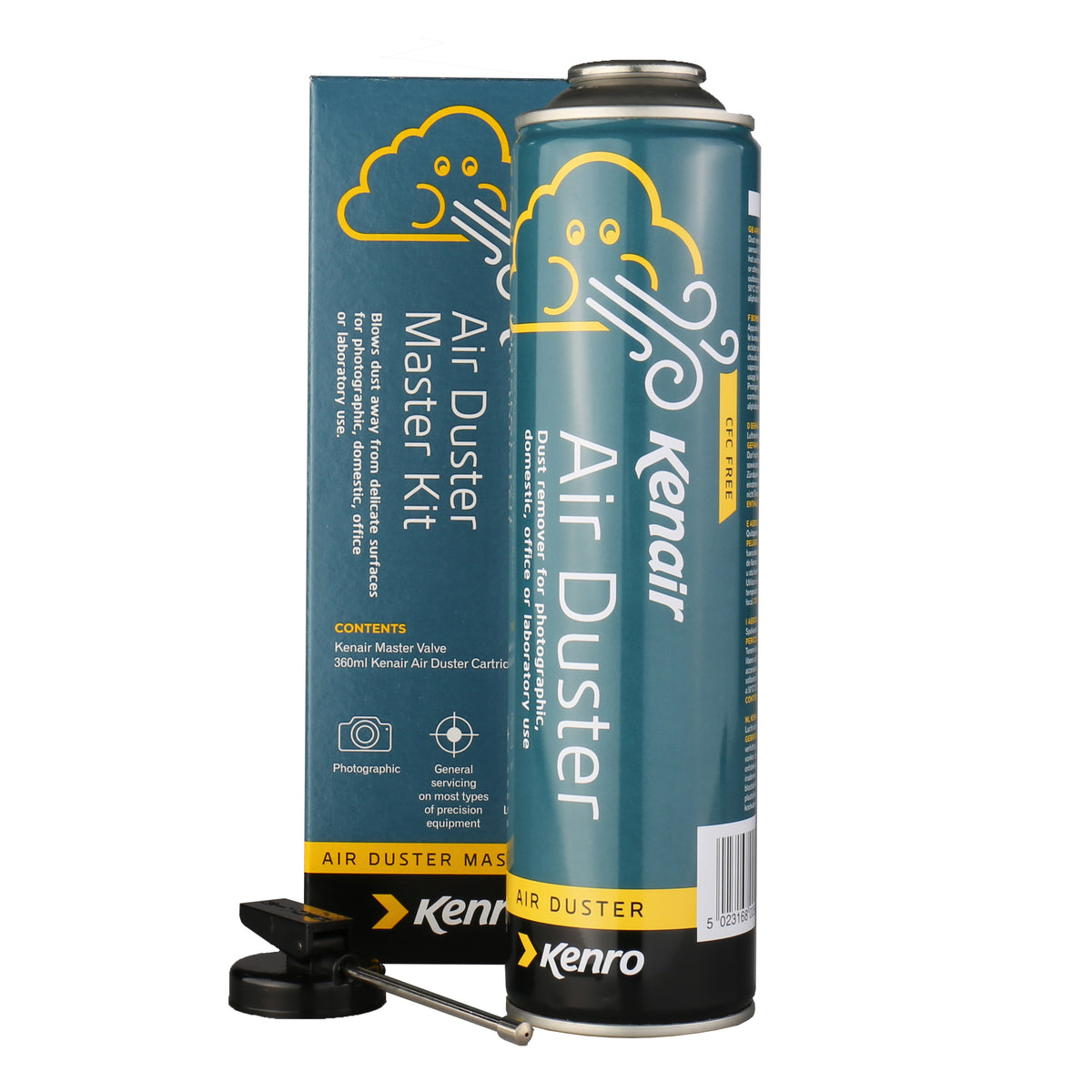 Kenro Aérosol d'air comprimé + Valve en plastique 360 ml — 6