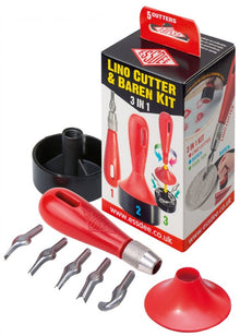Essdee Set de linogravure avec baren manuel - 5 mesjes