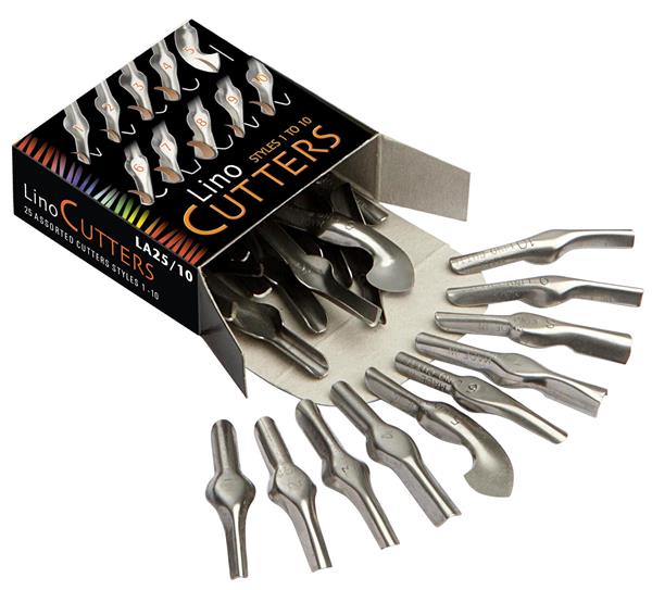 Essdee Assortiment de gouges pour linogravure - Profils 1-10 - 25 pièces