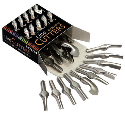 Essdee Assortiment de gouges pour linogravure - Profils 1-10 - 25 pièces