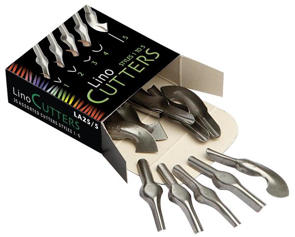 Essdee Assortiment de gouges pour linogravure - Profils 1-5 - 25 pièces