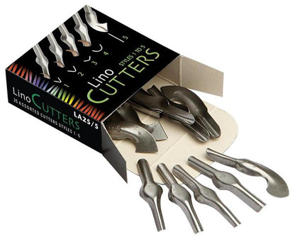 Essdee Assortiment de gouges pour linogravure - Profils 1-5 - 25 pièces