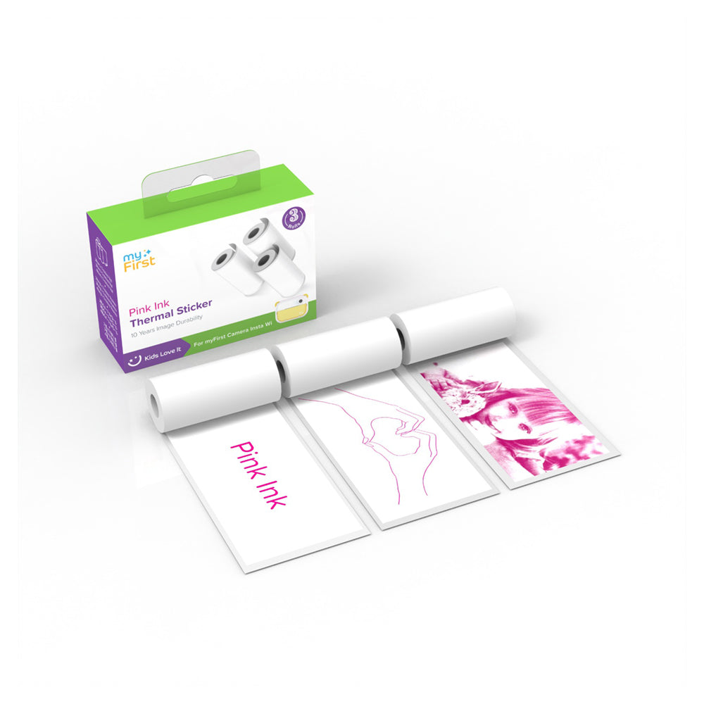 myFirst Thermal Sticker Blanc, Encre Rose