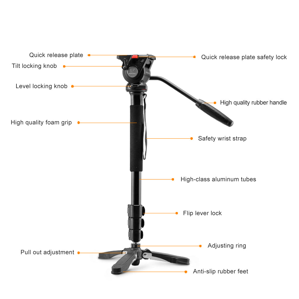 Nest Vidéo Monopode NT-329M H145 cm — 2