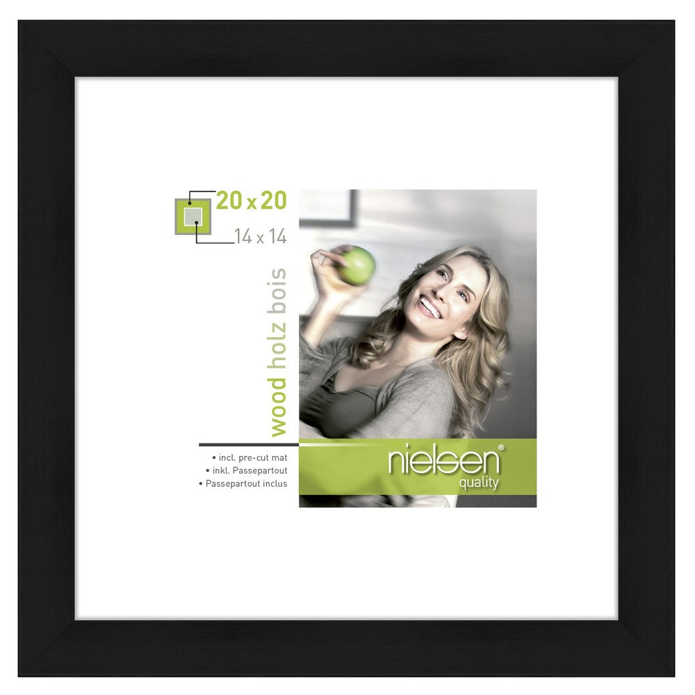 Nielsen Cadre Photo 8988051 Apollon Noir 20x20 / 14x14 cm