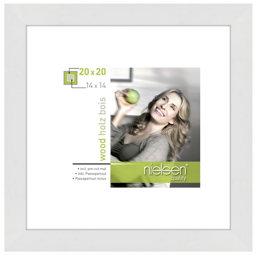 Nielsen Cadre Photo 8988052 Apollon Blanc 20x20 / 14x14 cm