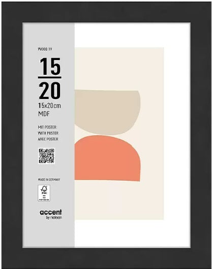 Nielsen Cadre Photo 3217201 Wood 19 Noir 15x20 cm