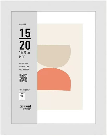 Nielsen Cadre Photo 3217202 Wood 19 Blanc 15x20 cm