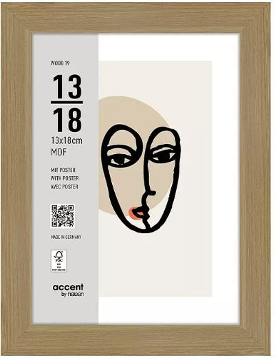 Nielsen Cadre Photo 3232204 Wood 19 Naturel 13x18 cm