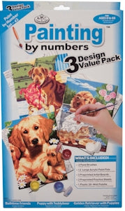 R&L Painting by Numbers A4 Value 3-Pack