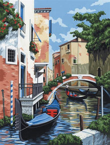 R&L Artist Canvas A4 Peinture par numéros - Venetian Scene