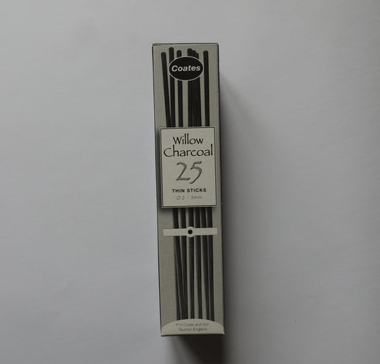 Fusain Coates, boîte de 25 bâtonnets fins, étiquette 2–3 mm