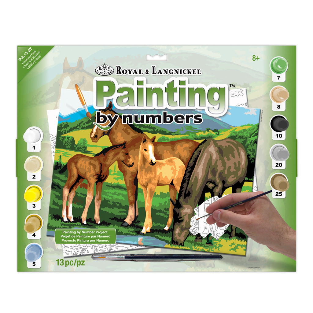 R&L Junior Large A3 Peinture par numéros - Horses & Foals