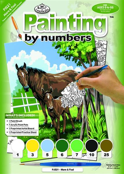 R&L Junior Small A4 Peinture par numéros - Mare & Foal