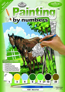R&L Junior Small A4 Peinture par numéros - Mare & Foal