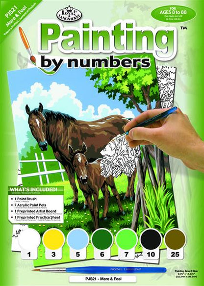 R&L Junior Small A4 Peinture par numéros - Mare & Foal