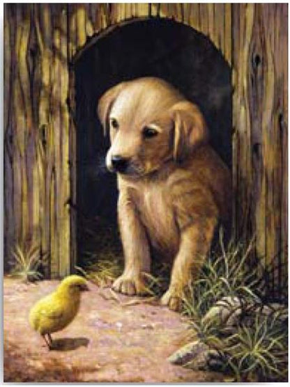 R&L Junior Small A4 Peinture par numéros - Labrador Puppy