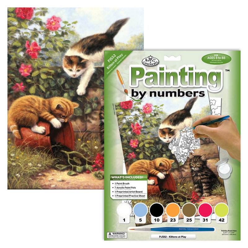 R&L Junior Small A4 Peinture par numéros - Kittens at Play