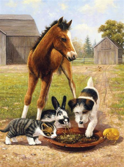 R&L Junior Small A4 Peinture par numéros - Lunchtime With Friends