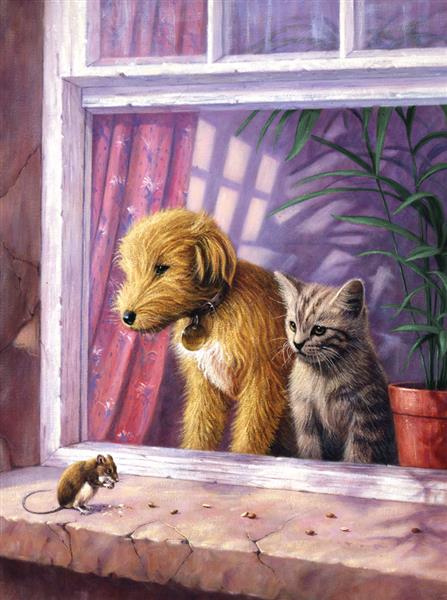 R&L Junior Small A4 Peinture par numéros - Window Watching