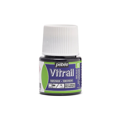 Pebeo Vitrail Transparent Peinture sur verre 45 ml - 10 - Diep Bleu