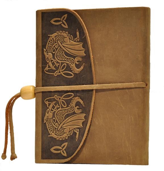 Calve's Leather Sketchbook - 16,5 x 12 cm - Celtic Dragon