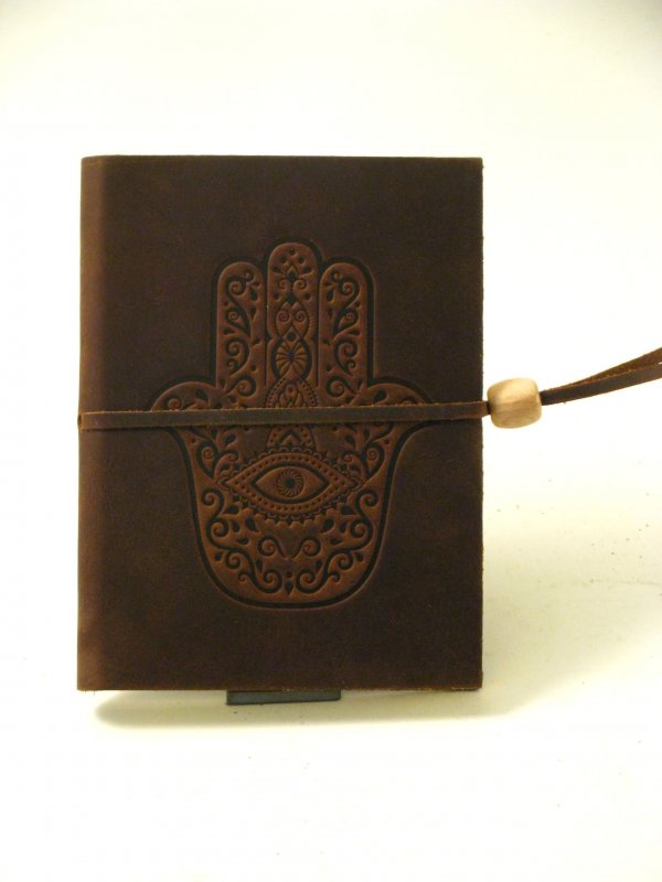 Calve's Leather Sketchbook - 16,5 x 12 cm - Grenskader - longue fermeture à lacets