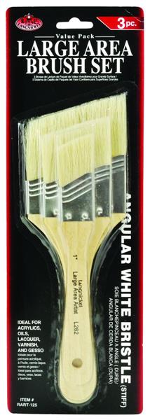 Royal & Langnickel Sets de spalters et pinceaux larges - 3 Pack - White Bristle Angular - Firm