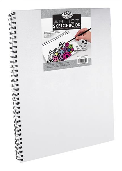 Royal & Langnickel Sketchbooks - Canvas Covered - A3 - 120 g - 80 feuilles