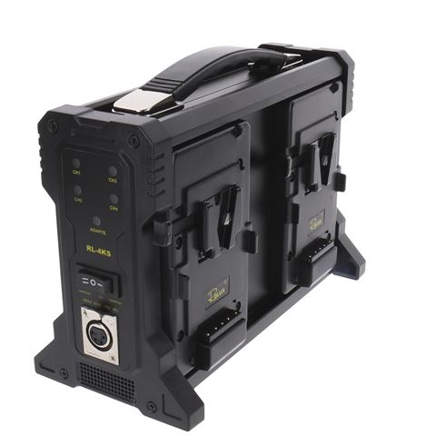 Rolux Chargeur de Batterie RL-4KS pour 4 x Batterie V-Mount — 3