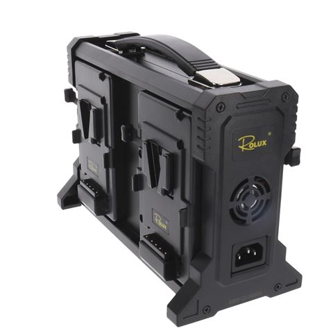 Rolux Chargeur de Batterie RL-4KS pour 4 x Batterie V-Mount — 4