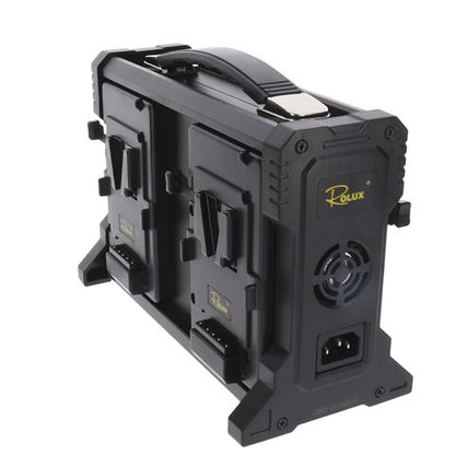 Rolux Chargeur de Batterie RL-4KS pour 4 x Batterie V-Mount — 4