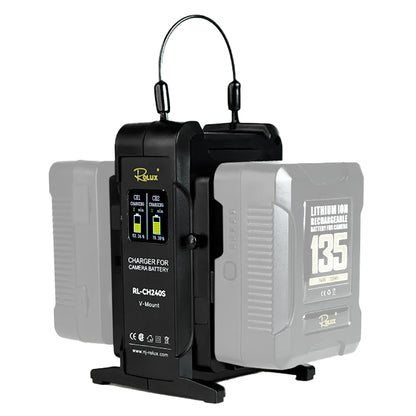Rolux Chargeur Double Rapide RL-CH240S pour Batterie V-Mount