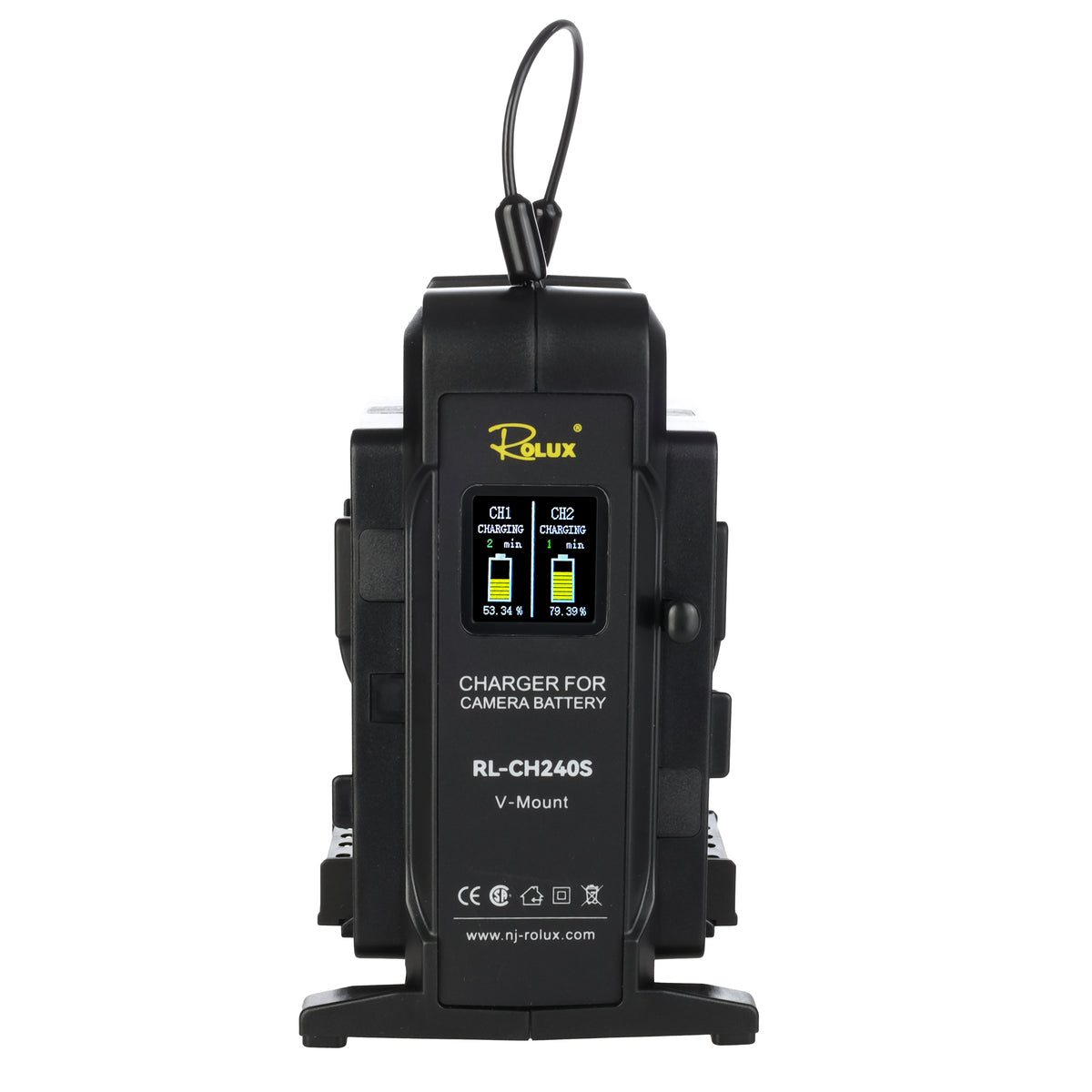 Rolux Chargeur Double Rapide RL-CH240S pour Batterie V-Mount — 2