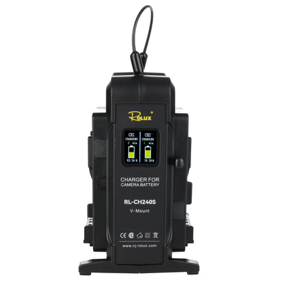 Rolux Chargeur Double Rapide RL-CH240S pour Batterie V-Mount — 2