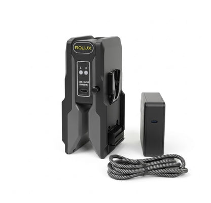 Rolux Chargeur Pliable Powerfold1 pour Batteries V-Mount