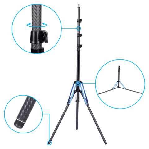 Sirui Trépied en Carbone DK18 Suspension Pneumatique 1,8m — 7