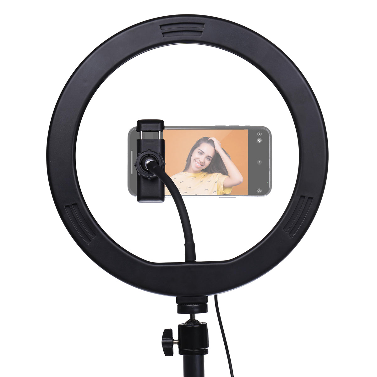 StudioKing LED Vlog Set SK-K190 avec lampe circulaire et support de microphone — 4