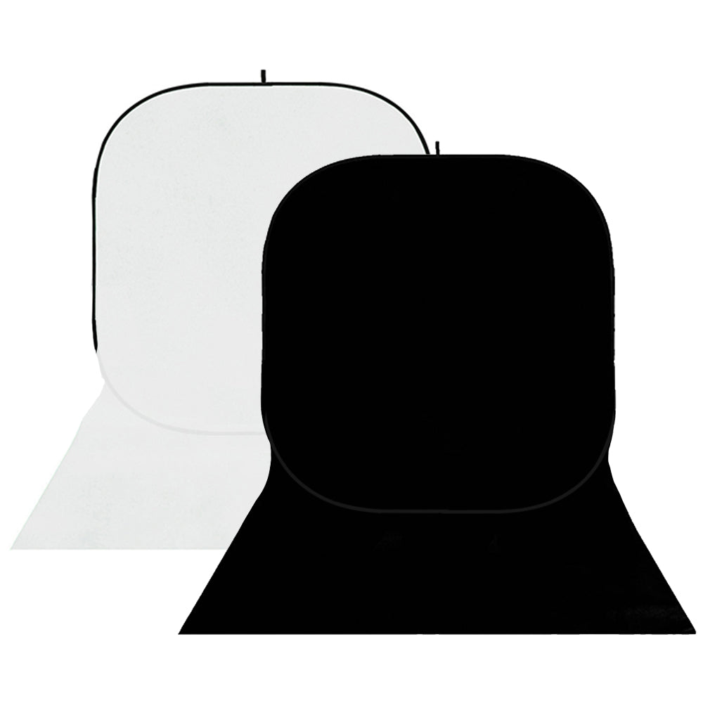 StudioKing Panneau de fond BBT-01-20 Blanc/Noir 400x150 cm