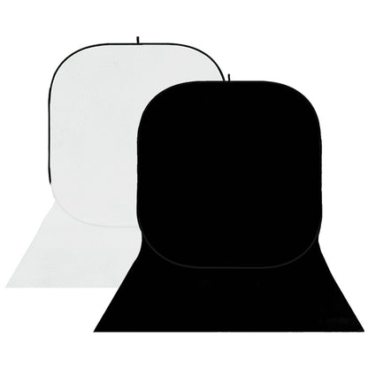 StudioKing Panneau de fond BBT-01-20 Blanc/Noir 400x150 cm
