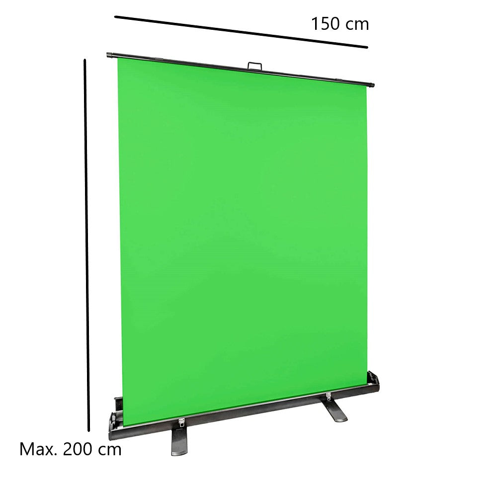 StudioKing Écran Vert Enroulable FB-150200FG 150x200 cm Chroma Vert — 2