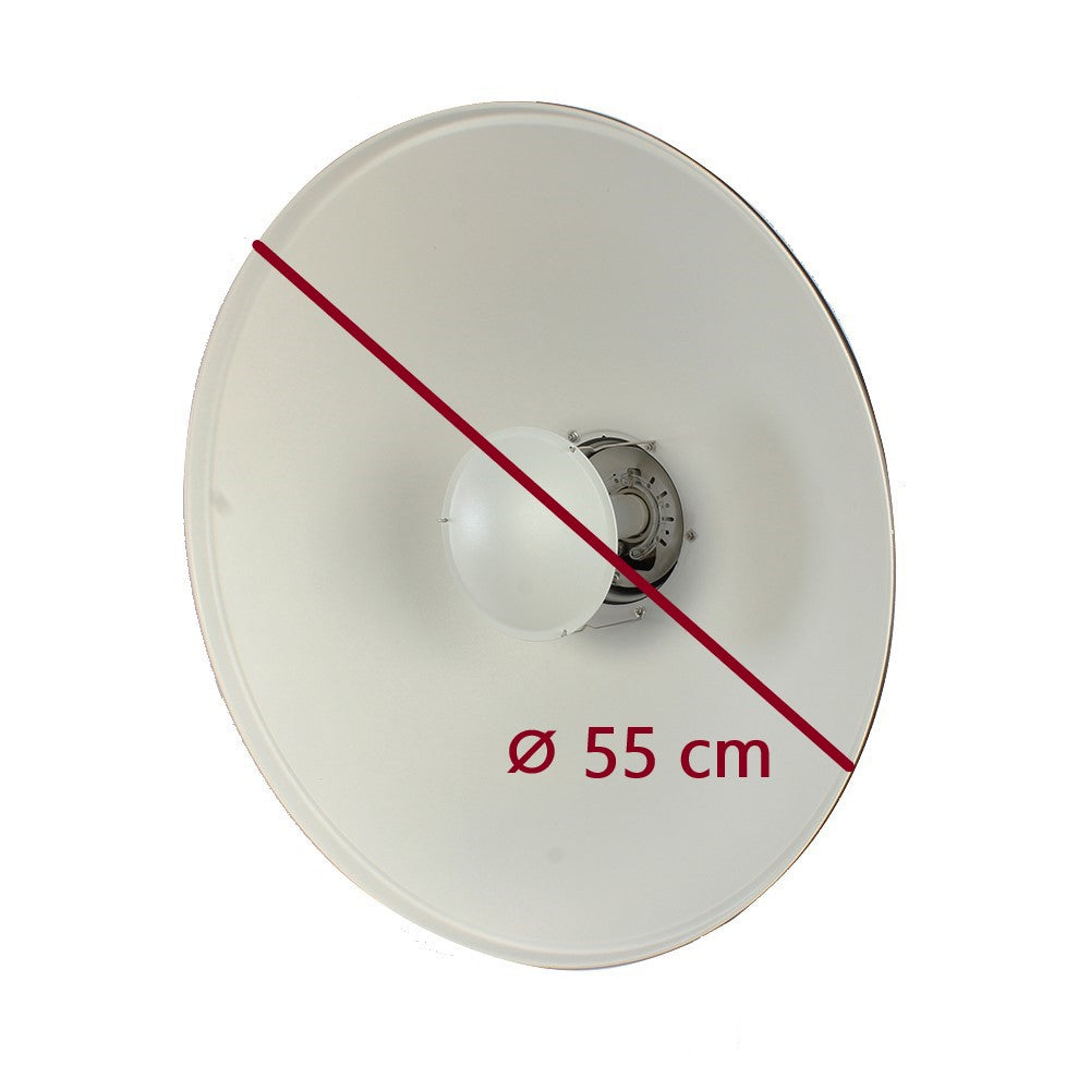 StudioKing Beauty Dish Blanche SK-BD550W 55 cm pour Falcon Eyes — 2