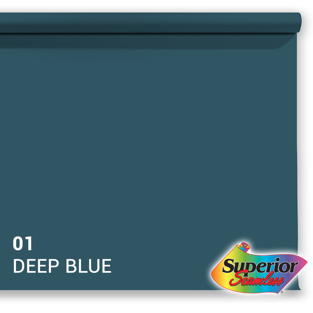 Superior Papier de Fond 01 Deep Blue 1,35 x 11m