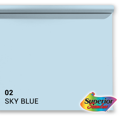 Superior Papier de Fond 02 Sky Blue 1,35 x 11m