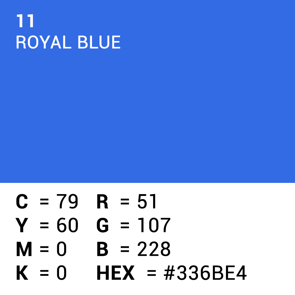 Superior Papier de Fond 11 Royal Blue Chroma Key 1,35 x 11m — 5