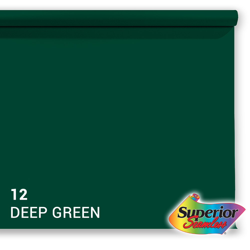 Superior Papier de fond 12 Deep Green 1,35 x 11m